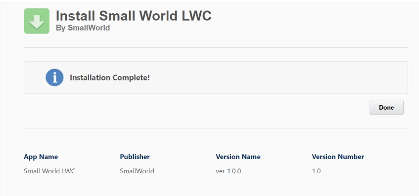 Installation complete