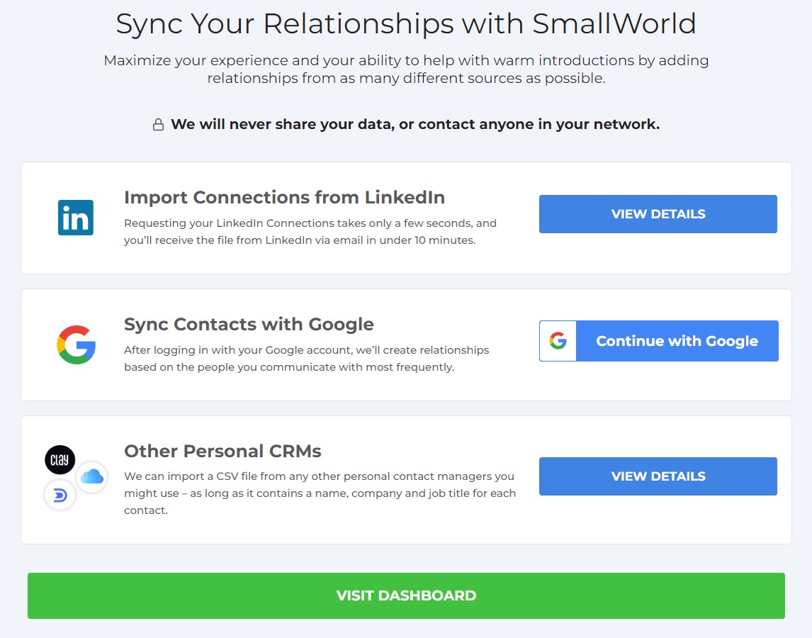 Sync Your Relationships with SmallWorld